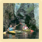 Canoa in un canyon del lago di S. Giustina